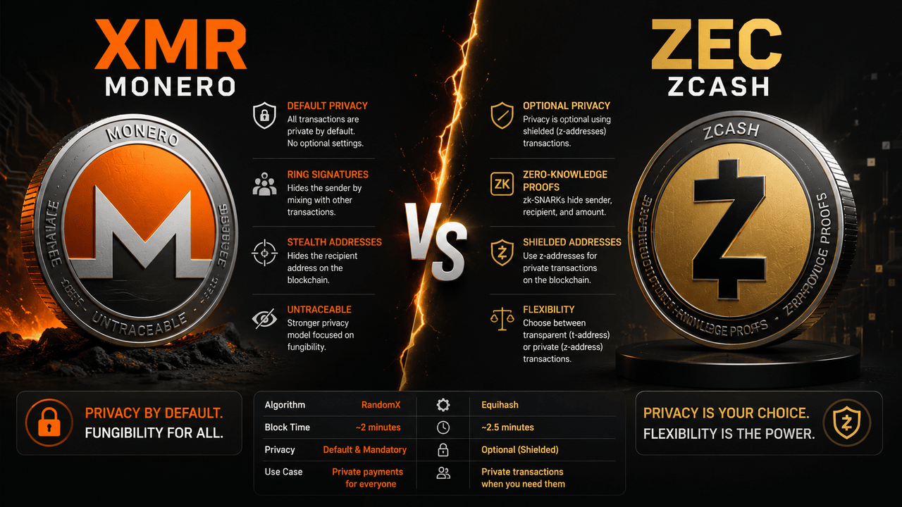 Monero vs Zcash: Which Privacy Coin is Better in 2026? | Case Study